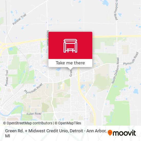 Mapa de Green Rd. + Midwest Credit Unio