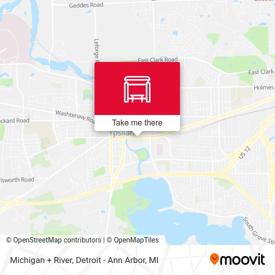 Michigan + River map