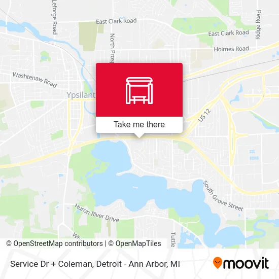 Service Dr + Coleman map