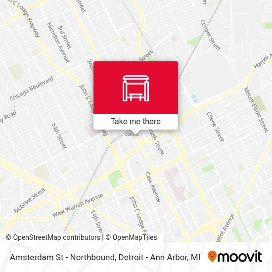 Amsterdam St - Northbound map