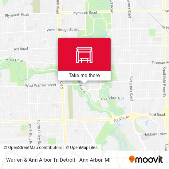 Warren & Ann Arbor Tr map