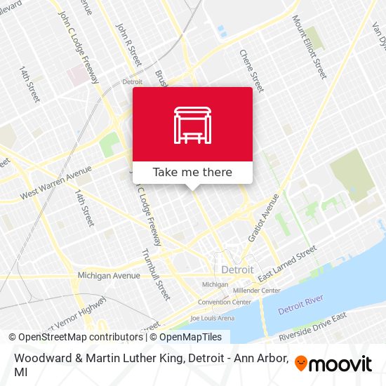 Mapa de Woodward & Martin Luther King