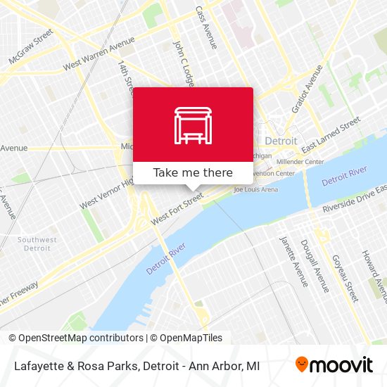 Lafayette & Rosa Parks map