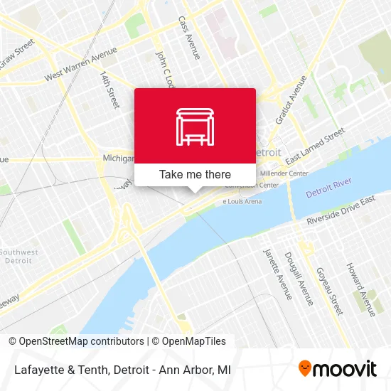 Lafayette & Tenth map