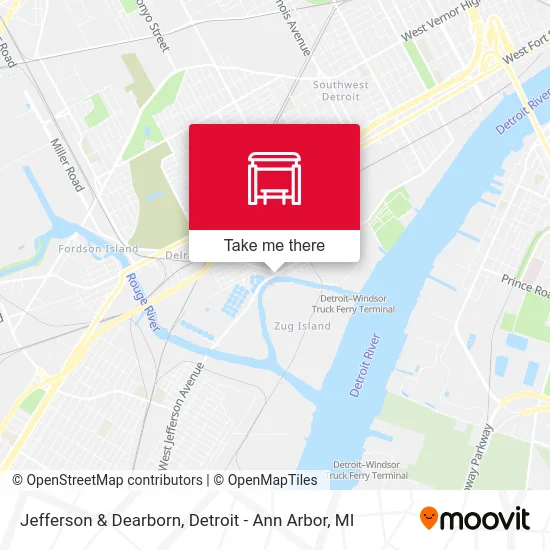 Jefferson & Dearborn map