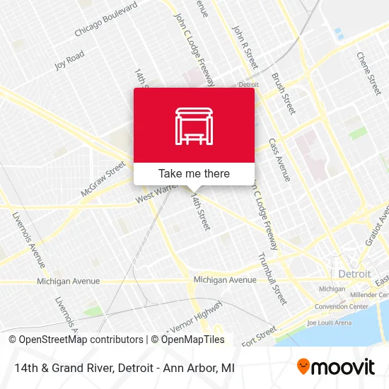 14th & Grand River map