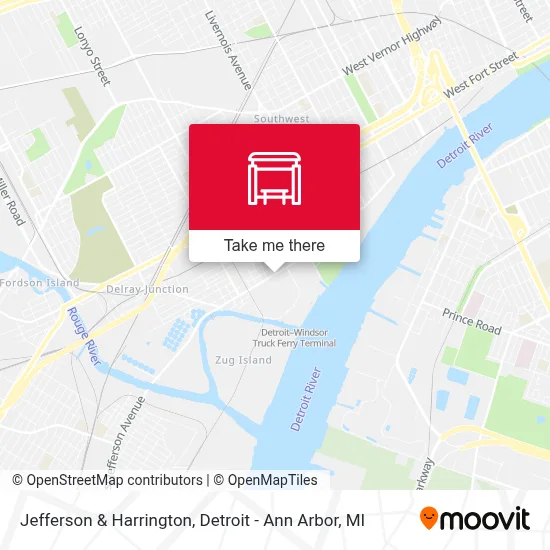 Jefferson & Harrington map