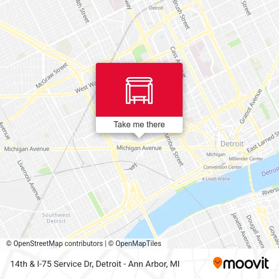 14th & I-75 Service Dr map