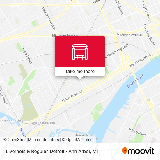 Livernois & Regular map