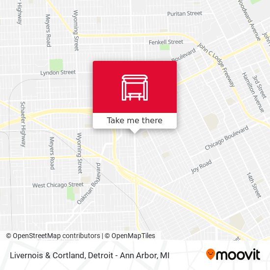 Livernois & Cortland map