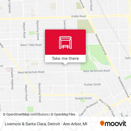 Livernois & Santa Clara map