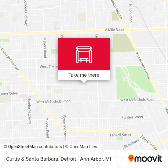 Curtis & Santa Barbara map