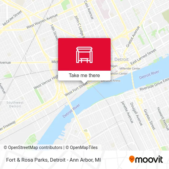 Fort & Rosa Parks map