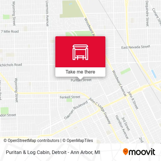 Puritan & Log Cabin map