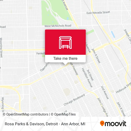 Rosa Parks & Davison map