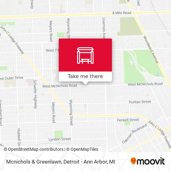 Mcnichols & Greenlawn map