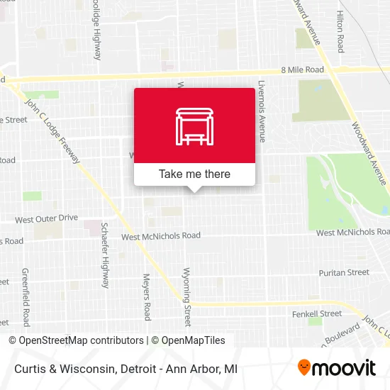 Curtis & Wisconsin map