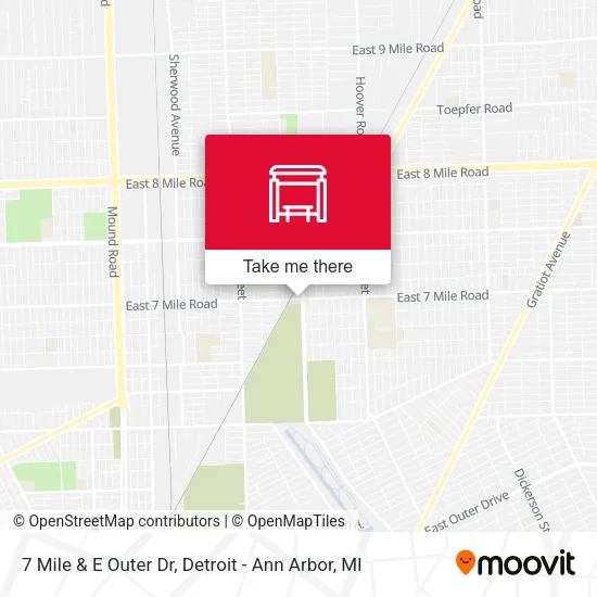 7 Mile & E Outer Dr map