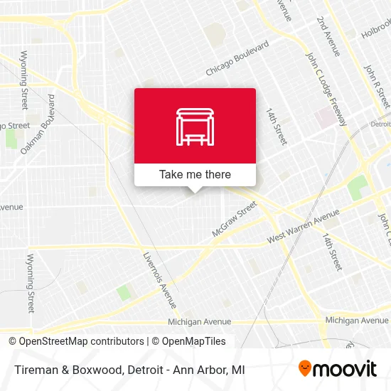 Tireman & Boxwood map