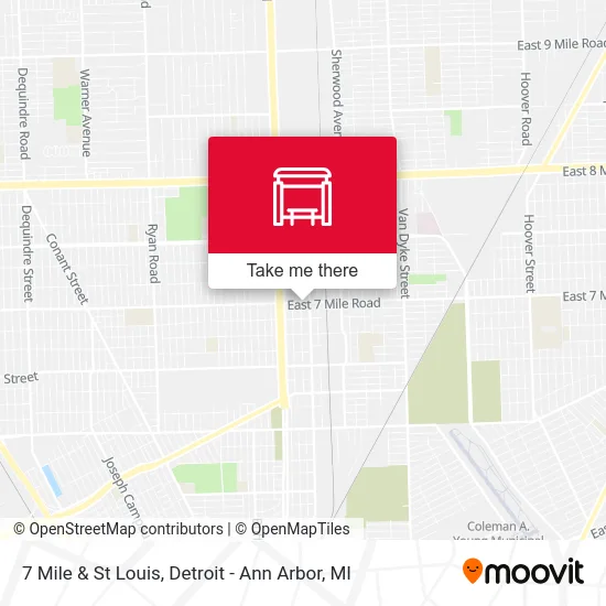 7 Mile & St Louis map