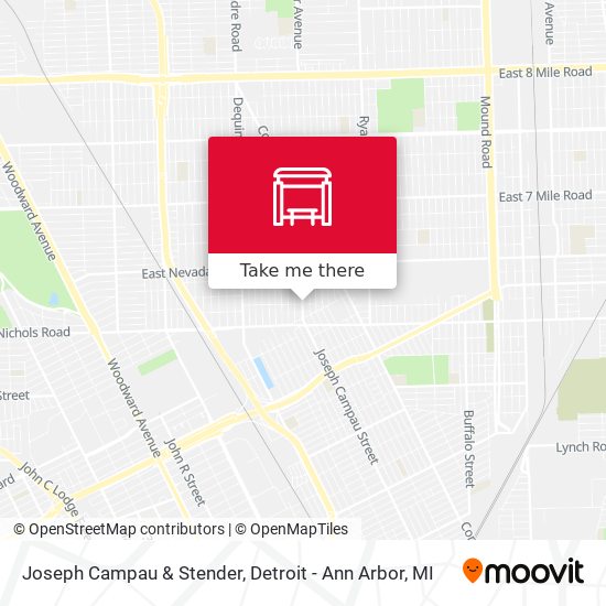Joseph Campau & Stender map