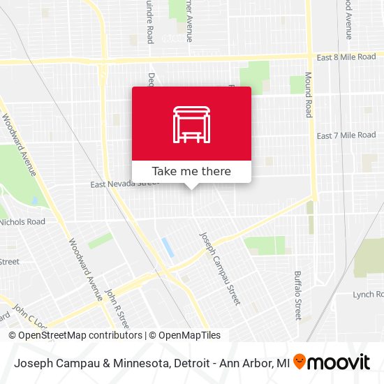 Mapa de Joseph Campau & Minnesota