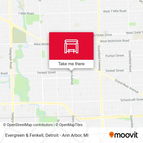 Evergreen & Fenkell map