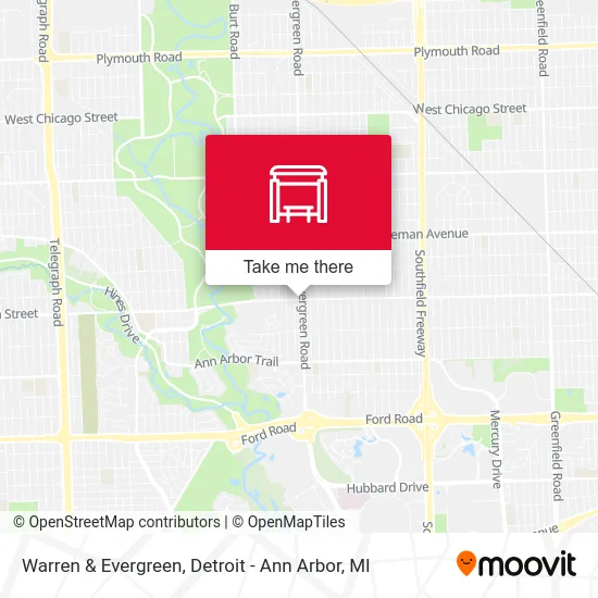 Warren & Evergreen map