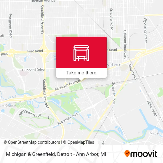 Michigan & Greenfield map