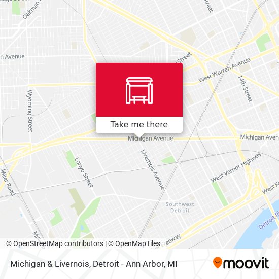 Michigan & Livernois map