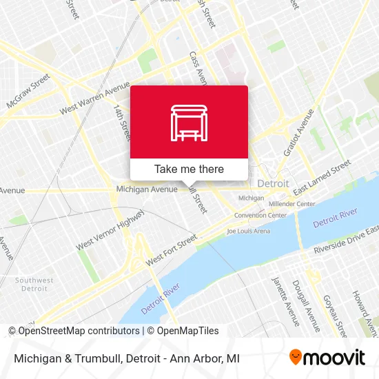 Michigan & Trumbull map