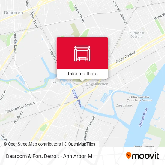 Dearborn & Fort map