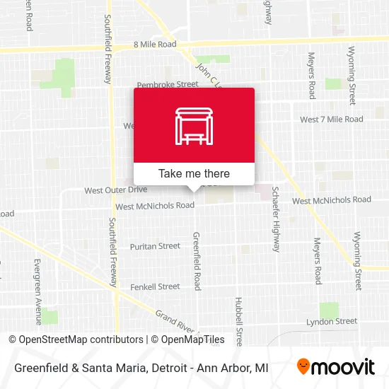 Greenfield & Santa Maria map