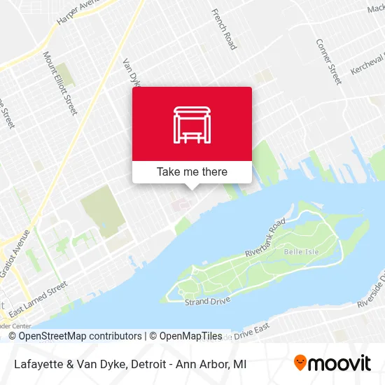 Lafayette & Van Dyke map