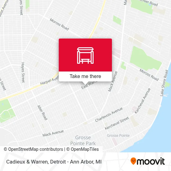 Cadieux & Warren map