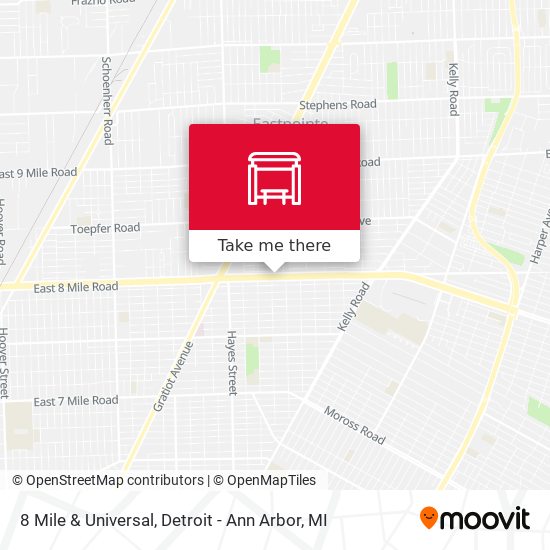 Mapa de 8 Mile & Universal