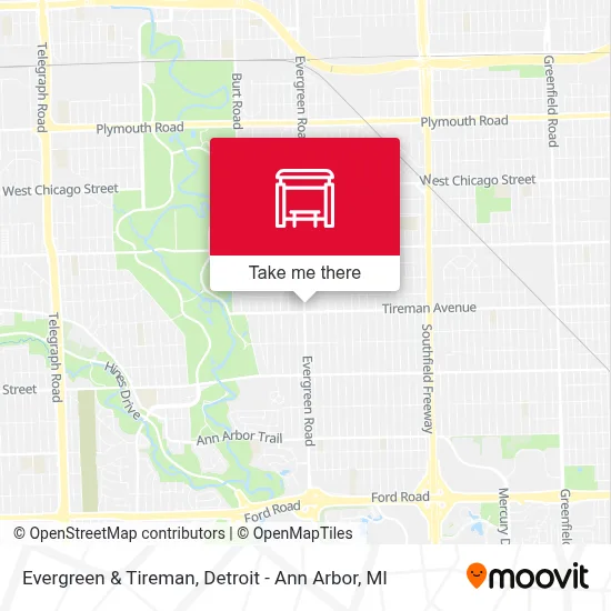Evergreen & Tireman map