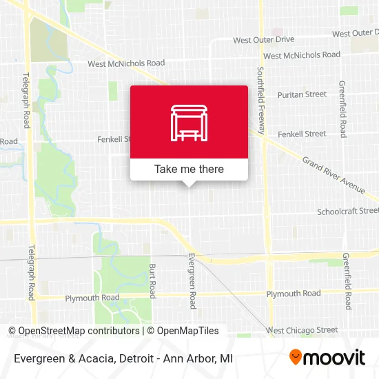 Evergreen & Acacia map