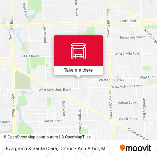 Evergreen & Santa Clara map