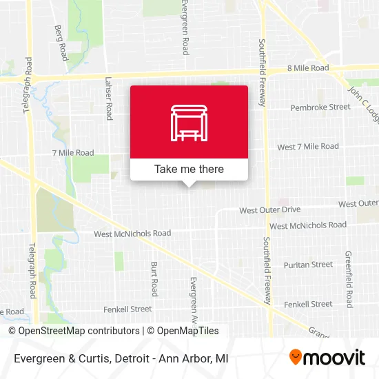 Evergreen & Curtis map