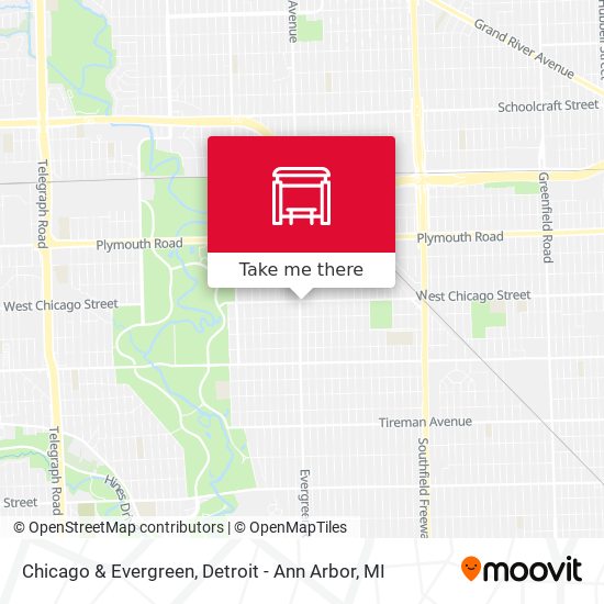 Mapa de Chicago & Evergreen
