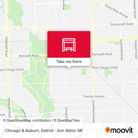 Chicago & Auburn map
