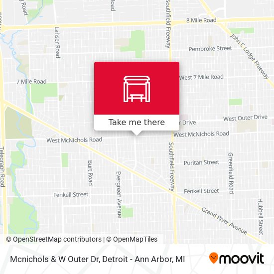 Mcnichols & W Outer Dr map