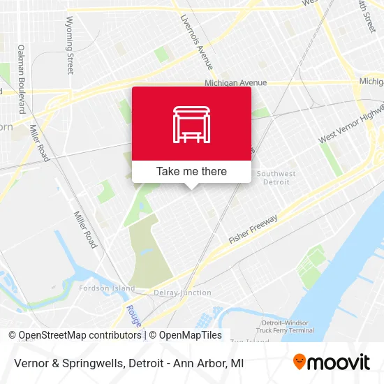 Vernor & Springwells map