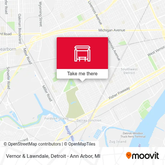 Vernor & Lawndale map