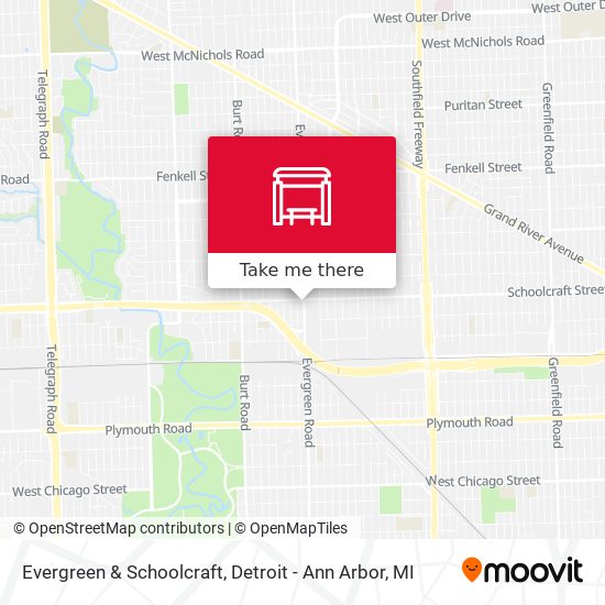 Mapa de Evergreen & Schoolcraft