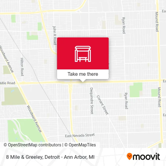 8 Mile & Greeley map