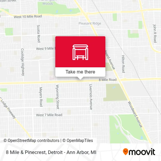 8 Mile & Pinecrest map