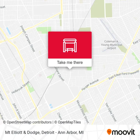 Mt Elliott & Dodge map
