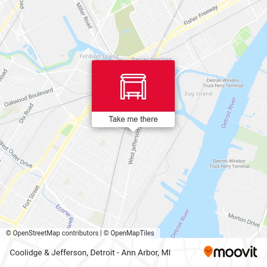 Coolidge & Jefferson map